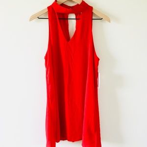 Purple Snow Red Midi Dress